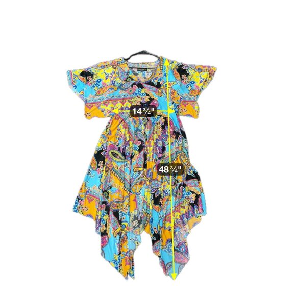 Marc Bouwer Unlimited Womens Mulitcolor Paisley Print Maxi Dress SZ Extra Large - Picture 7 of 9